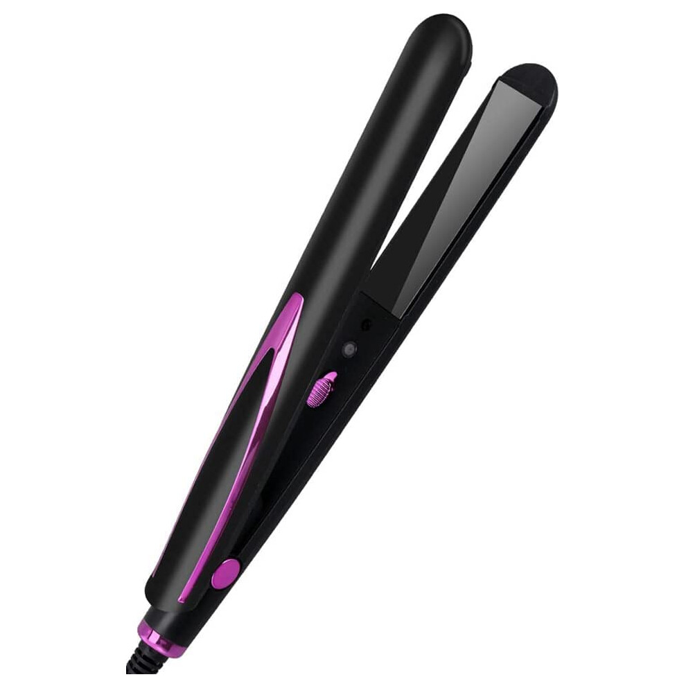 2 in 1 Hair Straightener and Curler Ceramic Flat Iron with Fast Heatup Dual Voltage for All Hairstyles
