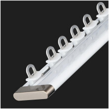 UltraThin Ceiling Curtain Track White 1.25m Aluminum Rail Easy Ceiling Mount for Windows and Room Divider