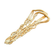 Macrame Cup Holder with Durable Cotton Rope, Reusable Drink Carrier for Travel Camping Gym, Cream Yellow