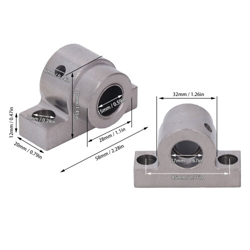 Support de vis mère gauche pour mini-tour MX210 WM210 8x16 1