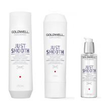 Goldwell Dualsenses Just Smooth Taming Shampoo 250ml, Conditioner 200ml and Oil 100ml