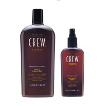 American Crew Daily Moisturizing Shampoo 1000ml and Grooming Spray 250ml