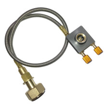 Propane Tank Adapter with SelfClosing Valve for Safe Camping Gas Refill and Metal Connector