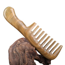 Wooden Wide Tooth Comb for Gentle Detangling and Scalp Massage AntiStatic Natural Hair Care