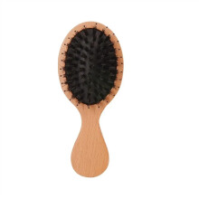 Boar Bristle Paddle Hair Brush with Anti Static Air Cushion and Durable Wooden Handle for Shine