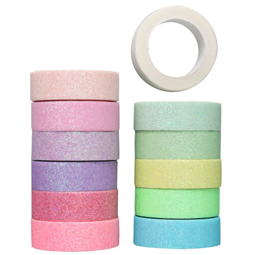 48Rolls Glitter Washi Tape Assorted Colors for Craft DIY Projects 1