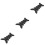 3Stk Schwarze Tank Sticker Fishbone Selbstklebend 5