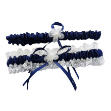 3Paare Leichte Dunkelblaue Bowknot Sock Suspenders Für