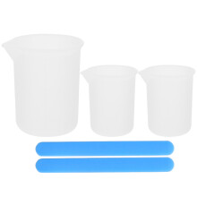 5Ensembles Tasses Dosage Silicone Couleurs Assorties Pour Résine Époxy