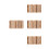40Pcs Assorted Color Clay Texture Roller Durable Wood Hand Rolling Pin 5