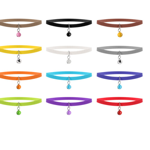 Adjustable Pet Dog Collar Wrap-Around Id Bands Assorted Colors