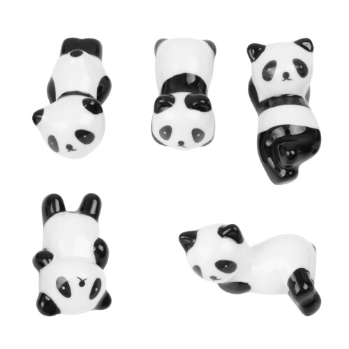 15Pcs Fashionable Ceramic Chopsticks Rack Panda Shape for Table Use