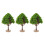 3Pcs Miniature Model Trees Plastic Green for Craft and Train Scenery 1