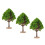 3Pcs Miniature Model Trees Plastic Green for Craft and Train Scenery 9