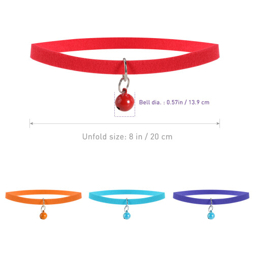 Adjustable Pet Dog Collar Wrap-Around Id Bands Assorted Colors 1