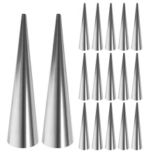 20Pcs Stainless Steel Cone Baking Molds Cream Horn Pastry Horns Silver