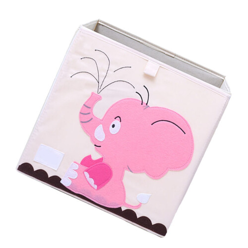 Pink Cartoon Pattern Storage Box Foldable Clothes Storage Cube