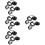 8Pcs Black Ceiling Light Holder with Adjustable E27 Screw Socket 9