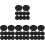 192Pcs Black Mini Christmas Tree Base Compact Plastic Tray for Display 4