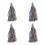 4Pcs Multicolor Cotton Tassels Boho Keychain Bag Charm Decorative Loop 5