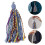 4Pcs Multicolor Cotton Tassels Boho Keychain Bag Charm Decorative Loop 8