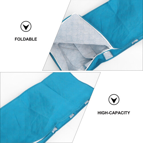 1Pc Folding Blue Storage Box Non-Woven Fabric Multipurpose Organizer 1
