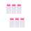 6St Plastic Lockbare Nagellak Removerfles Met Pushdown Bediening Wit 7
