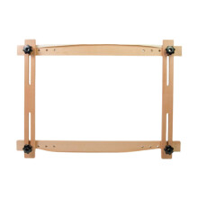 Adjustable Wooden Cross Stitch Frame Stand 70x50cm with Stable Construction and Flexible Fabric Clips