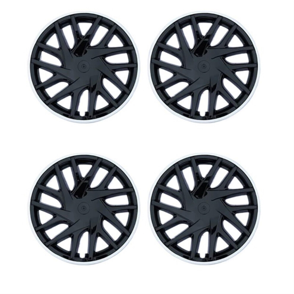 Hub Caps 18 Inch Bright Scratchresistant Abs Wheel Covers Set 2024 Highland For Tesla Model 3 Black 9174973693246