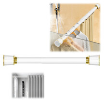 Adjustable Tension Curtain Rod 165195 Inches, Heavy Duty Pink Room Divider Rod for Large Windows and Hanging Clothes