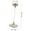 1:12/1:6 Lámpara de techo para casa de muñecas verde 140mAh 8x3cm 2