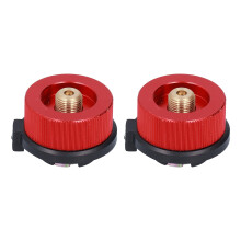 2Pcs Camping Stove Adapter Gas Stove Converter with SelfLocking Seal for Outdoor Cooking