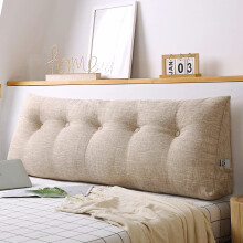Bolster Cushion with Removable Washable Cover, Long Backrest Pillow for Bed Reading and Space‑Saving Use