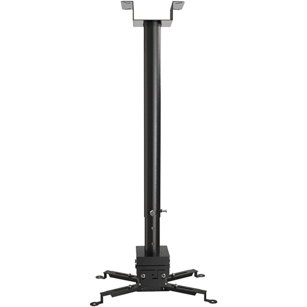 Motorized Ceiling Tv Lift With Telescopic Adjustable Projector Mount, Spacesaving Retractable Design Black 9169991721804