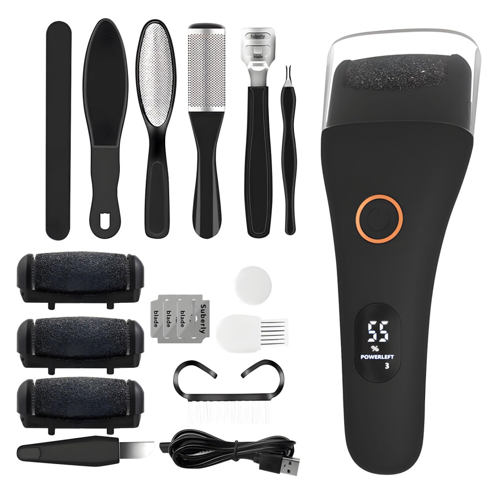 Electric Foot File Callus Remover Rechargeable Long Battery Life Quiet Motor for Smooth Feet