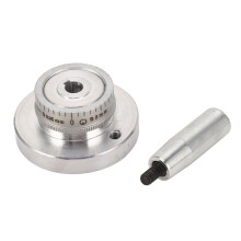 Sorvin käsipyörä, halkaisija 58 mm, alumiiniseoksesta valmistettu CNC-työstetty kahva, mukana asteikko, ympyrä 0–2 mm, 0,05 mm:n välein,