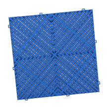 Blue Interlocking Drainage Floor Tiles with Anti Slip Cushion, Weather Resistant Outdoor Modular Mats