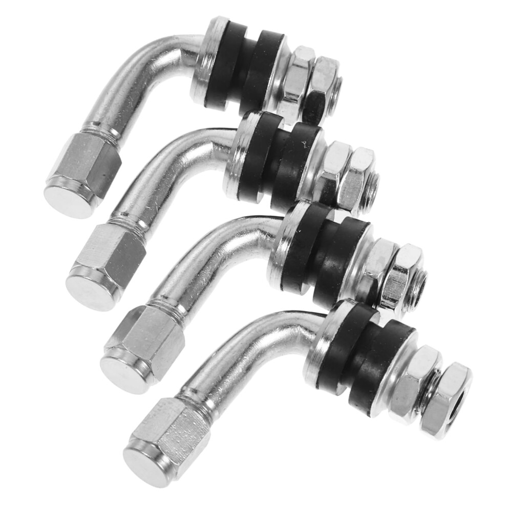 90 Degree Tire Valve Adapter 4Pcs Motorcycle Valve Stem Extender For Easy Angle Access And Faster Inflation 9044945565836