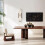 Modern Alabaster Bathroom Wall Sconce with Soft Diffused Lighting, Black Long Wall Light Fixture 5