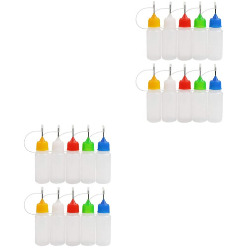 20Pièces Flacons Squeeze Multicolores Pour Colle Huile Précise 2