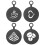 8Pcs Black Metal Coffee Latte Stencils for Kitchen Use 1