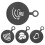 8Pcs Black Metal Coffee Latte Stencils for Kitchen Use 2
