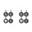 8Pcs Black Metal Coffee Latte Stencils for Kitchen Use 7