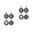 8Pcs Black Metal Coffee Latte Stencils for Kitchen Use 6