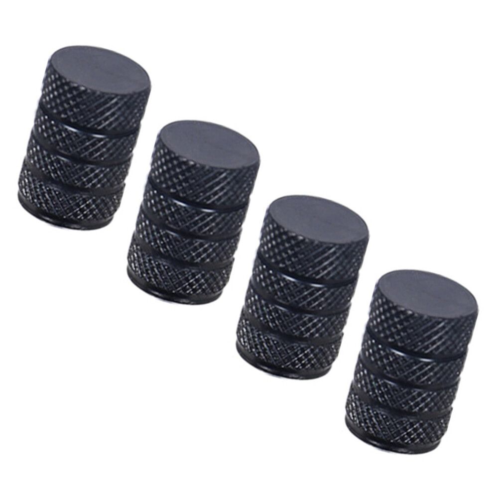 Aluminum Tire Valve Stem Caps Set, Heavy Duty Dust Protection For Cars Motorcycles Bicycles Black 9044945565942