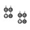 8Pcs Black Metal Coffee Latte Stencils for Kitchen Use 9
