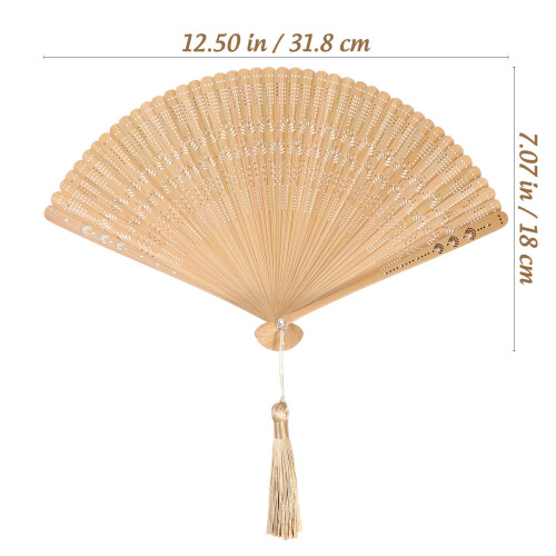 5Pièces Éventails En Bambou Durable Étui En 1