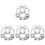 4Pcs Metal Fire Sprinkler Guard Silver Protective Head Covers for Home 4