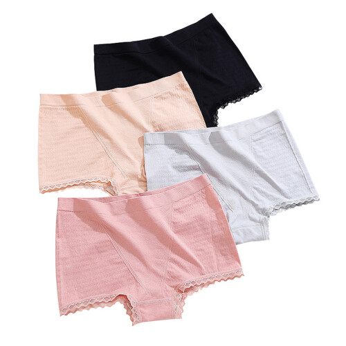 Roze Dames Slips Elastisch Middelhoge Taille Ademend En Rekbaar 1