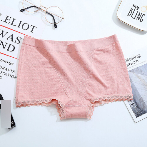 Roze Dames Slips Elastisch Middelhoge Taille Ademend En Rekbaar 2